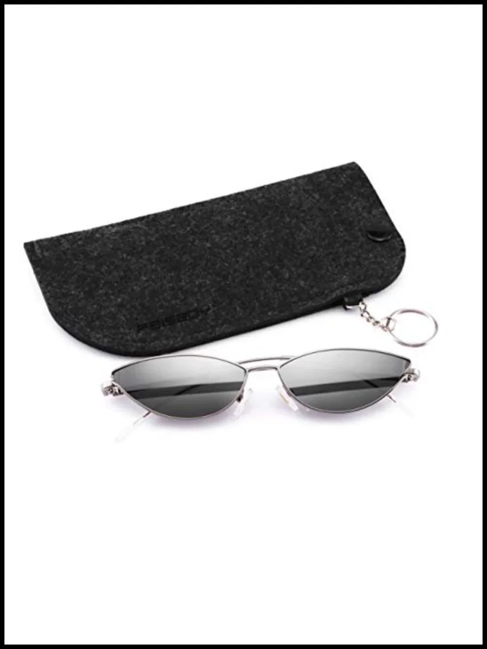 Retro Cateye Sunglasses for Women Men Y2K Wrap Around UV400 Metal Frame